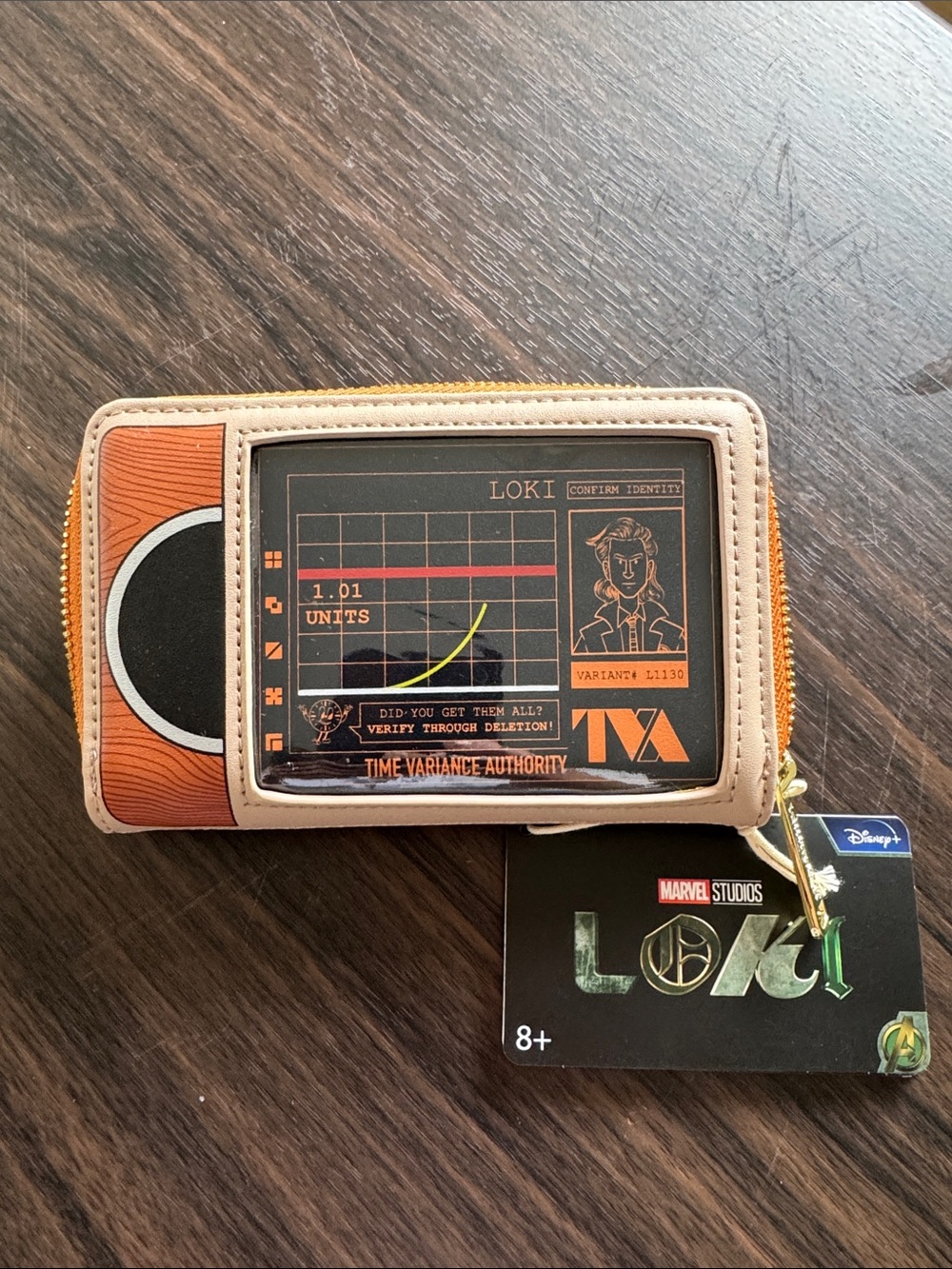 NWT Loungefly Loki Time Variance Authority Zip Wallet